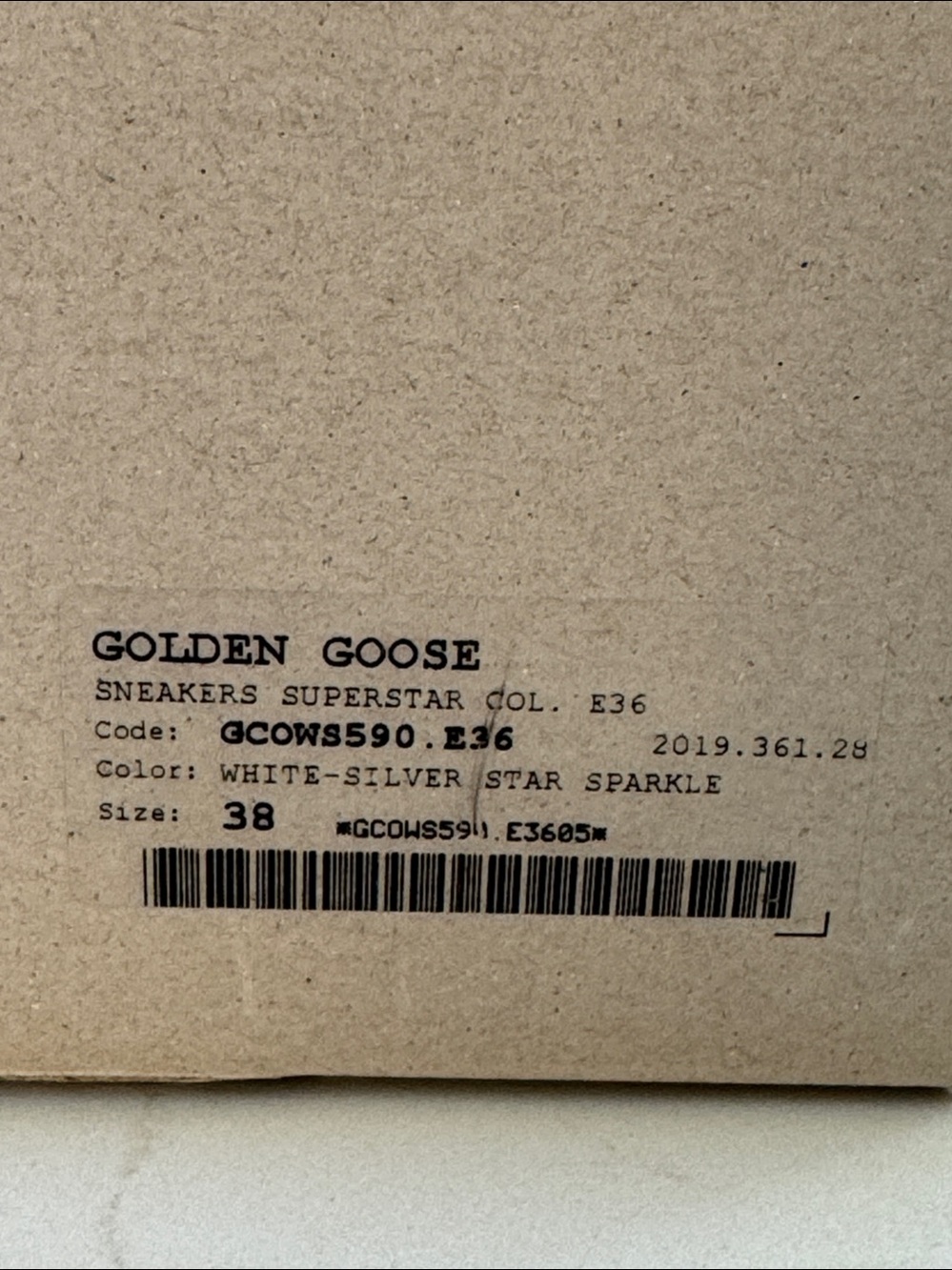 Golden Goose Superstar White Sneakers with Silver Star Sparkle NEW ✨ Sz: 8 38 EU - Picture 8 of 8